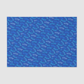 Blue Dragonfly Elegant Cobalt Blue Birthday Tissue Paper