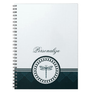 Blue Dragonfly Emblem Notebook