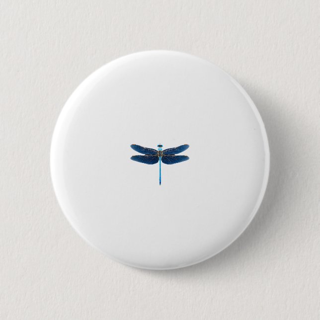 Blue Dragonfly - Insect Wildlife Animal Lover Ento 6 Cm Round Badge (Front)
