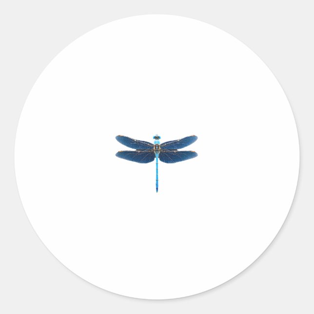 Blue Dragonfly - Insect Wildlife Animal Lover Ento Classic Round Sticker (Front)