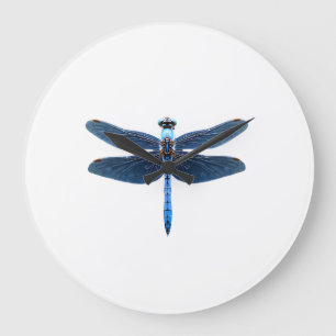 Blue Dragonfly - Insect Wildlife Animal Lover Ento Large Clock