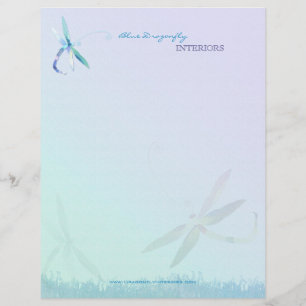 Blue Dragonfly Interior Design Business Customised Letterhead