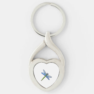 Blue Dragonfly Key Ring