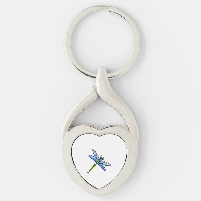 Blue Dragonfly Key Ring (Front)