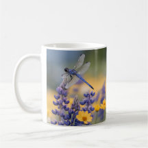 Blue Dragonfly Mug – Nature’s Elegance in Bloom