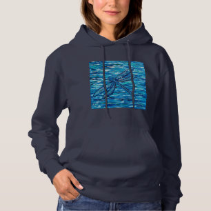 Blue Dragonfly Painting Hoodie