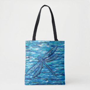 Blue Dragonfly Painting Tote Bag