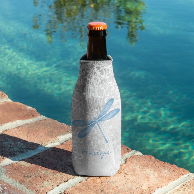 Blue Dragonfly Personalised Bottle Cooler (In Situ Pool)