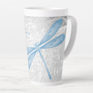 Blue Dragonfly Personalised Latte Mug