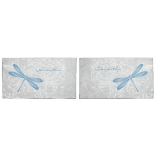 Blue Dragonfly Personalised Pillow Case