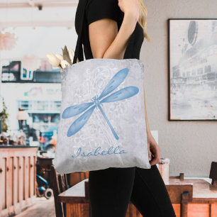 Blue Dragonfly Personalised Tote Bag