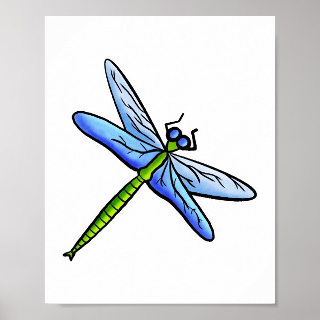 Blue Dragonfly Poster (Front)