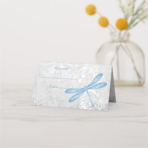 Blue Dragonfly Reception Place Card