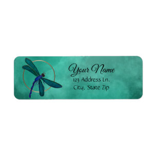 Blue  Dragonfly Return Address Label