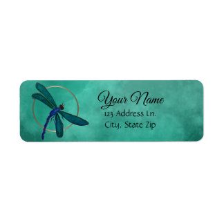 Blue  Dragonfly Return Address Label