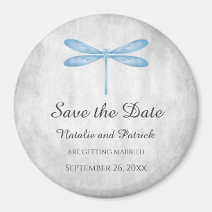 Blue Dragonfly Save the Date Magnet