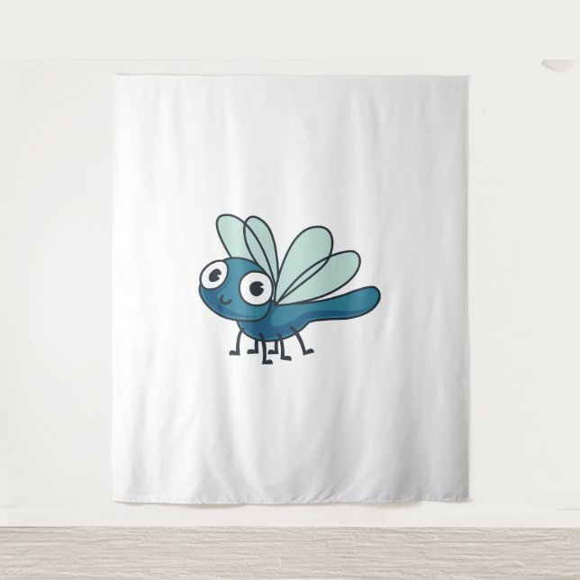 Blue Dragonfly Tapestry (Front)