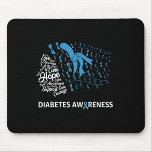 Blue Dragonfly Type 1 Diabetes Awareness Day Warri Mouse Mat