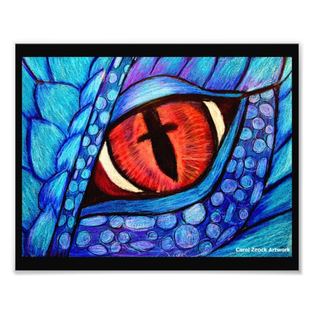 Blue Dragon's Eye by Carol Zeock Photo Print (Front)