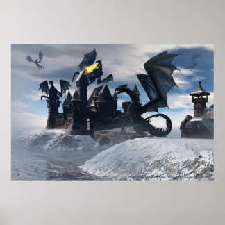 Blue Dragons Poster By Michelle Wilder