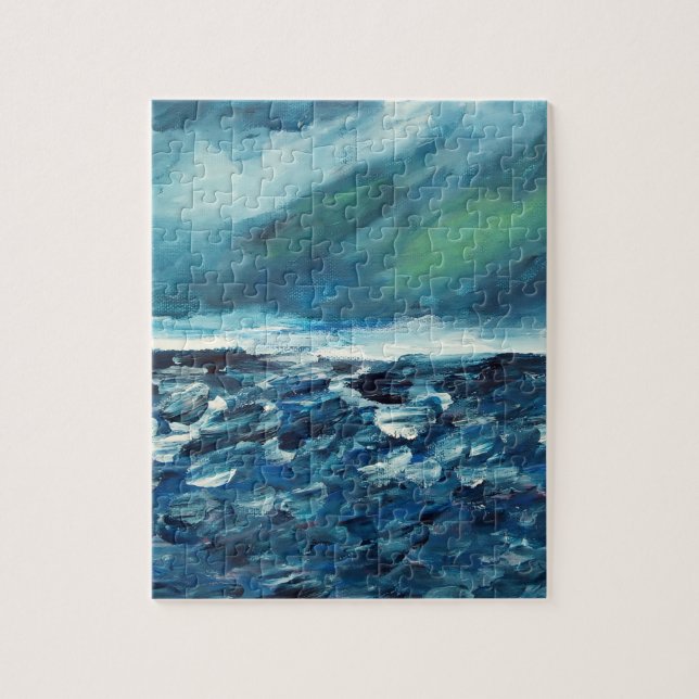 Blue Dream Abstract Painting Jigsaw Puzzle (Vertical)