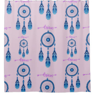 Blue Dream Catcher Shower Curtain
