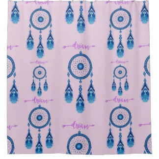 Blue Dream Catcher Shower Curtain