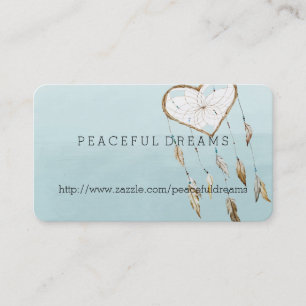 Blue Dream Catcher Watercolor Business Card