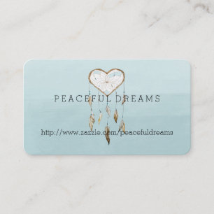 Blue Dream Catcher Watercolor Business Card