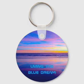 Blue Dream Sunset Santa Monica Key Ring