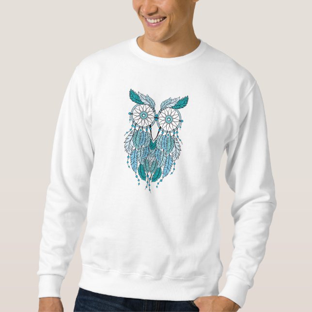 blue dreamcatcher owl sweatshirt (Front)
