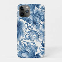 Blue Dreams | Floral Watercolor Chinoiserie