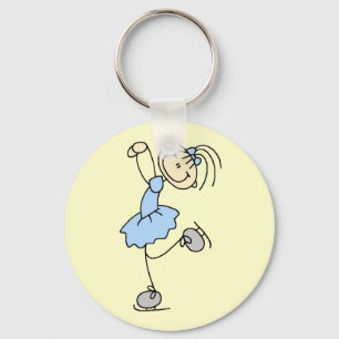 Blue Dress Figure Skater t-shirts and Gifts Key Ring