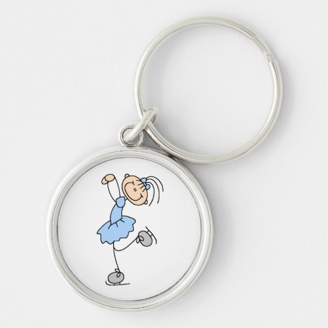 Blue Dress Figure Skater t-shirts and Gifts Key Ring (Front)