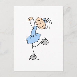 Blue Dress Figure Skater t-shirts and Gifts Postcard