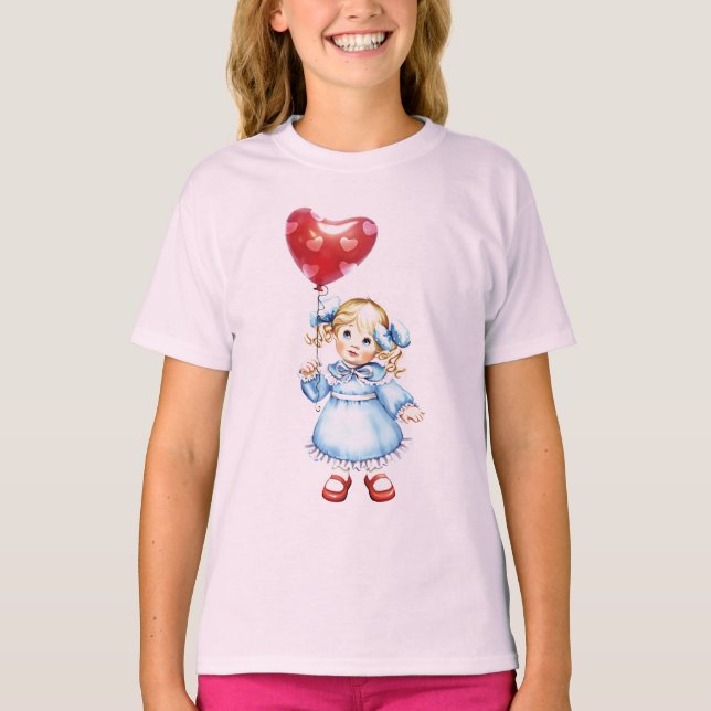 Blue Dressed Girl T-Shirt (Front)
