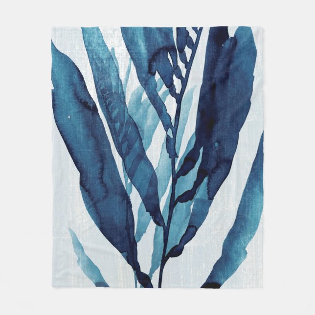 Blue Drift I Fleece Blanket (Front)