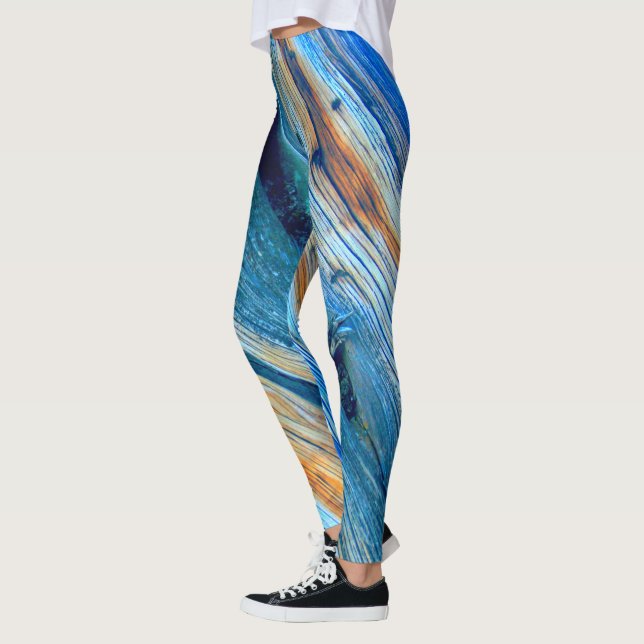 blue driftwood boards leggings (Left)