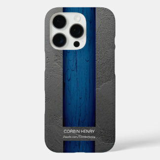 Blue Drip Name Abstract Texture iPhone 16 Pro Case