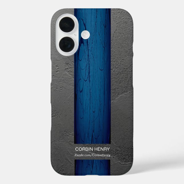 Blue Drip Name Abstract Texture Case-Mate iPhone Case (Back)