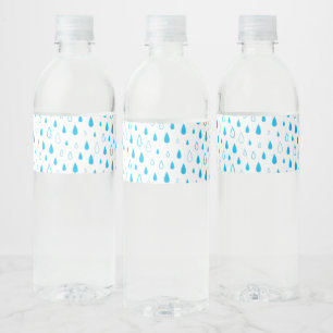 Blue drops. water bottle label