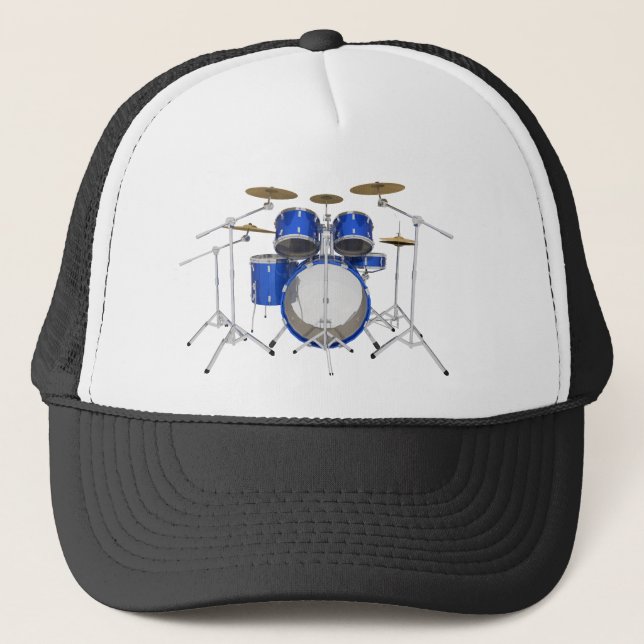Blue Drum Kit: Trucker Hat (Front)