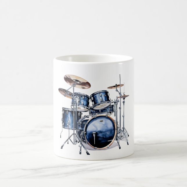 Blue Drum Set Coffee Mug (Center)