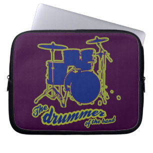blue drummer of the band laptop sleeve