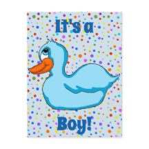 Blue Duck Baby Announcement Postcards