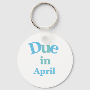 Blue Due in April Key Ring