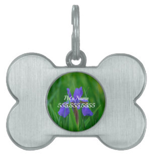 Blue Dutch Among Leaves Pet ID Tag