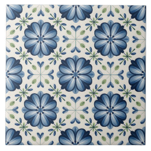 Blue Dutch Delft Pattern  Tile