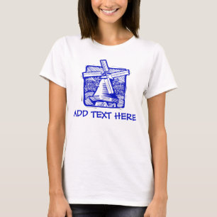 Blue Dutch Windmill T-Shirt