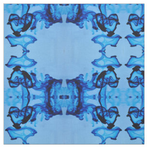 Blue Dye Heart Fabric